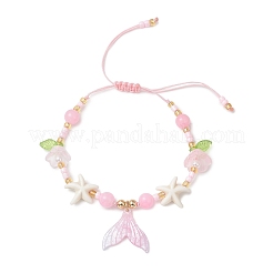 2Pcs 2 Colors Resin Charm Bracelets&nbsp;BJEW-MZ00281