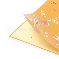 Rectangle Happy Birthday Theme Paper Stickers&nbsp;DIY-B041-23A