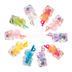 35Pcs 7 Colors Transparent Resin Pendants&nbsp;RESI-CJ0002-10