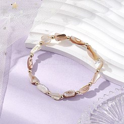 Natural Seashell Beaded Stretch Bracelets for Women&nbsp;BJEW-JB10932