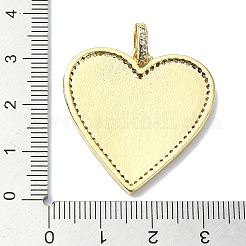 Rack Plating Real 18K Gold Plated Brass Micro Pave Cubic Zirconia Pendants&nbsp;KK-B084-03G