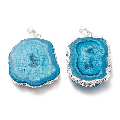 Dyed Natural Druzy Solar Quartz Crystal Pendants&nbsp;G-F693-01B-S