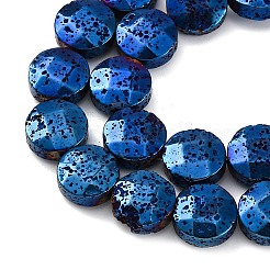 Electroplated Natural Lava Rock Beads Strands&nbsp;G-A256-F01-01H