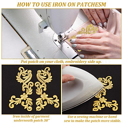 4 Style Polyester Computerized Embroidery Sew on Cloth Patches&nbsp;PATC-NB0001-01