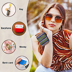 6Pcs Bohemian Style Stripe Pattern Cotton Cloth Wallets&nbsp;ABAG-TA0001-83