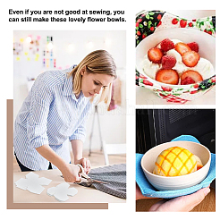 20Pcs 2 Style Felt Fabric Batting for Quilting Bowl Cozy Pattern Template&nbsp;DIY-OC0011-47