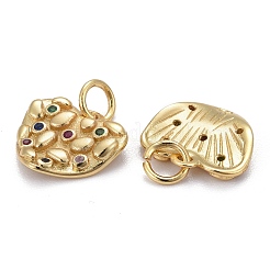 Brass Micro Pave Colorful Cubic Zirconia Charms&nbsp;LS-KK-P192-06G