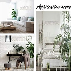 Acrylic Wooden Moon Phase Mirror&nbsp;DIY-WH0167-48A