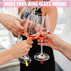 DIY Polyester Tassel Wine Glass Charms Making Kits&nbsp;DIY-CA0006-93