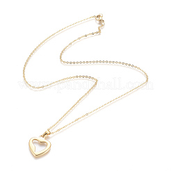 304 Stainless Steel Pendant Necklaces&nbsp;NJEW-F275-14G