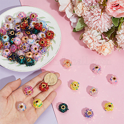 90Pcs 15 Colors Polyester & Plastic Paillette European Beads&nbsp;FIND-PH0029-13