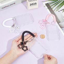 3 Bags 3 Colors Rectangle Acrylic Card Holders&nbsp;AJEW-ME0002-70