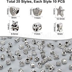 Tibetan Style Alloy European Beads&nbsp;TIBE-NB0001-18AS-LF