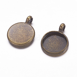 Antique Bronze Brass Pendant Cabochon Settings&nbsp;X-KK-H280-AB-NF