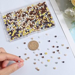 1000Pcs 10 Colors Baking Paint Pearlized Glass Imitation Pearl Round Beads&nbsp;HY-SP0001-01D