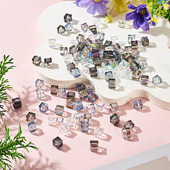 100Pcs 5 Colors Electroplated Glass Beads&nbsp;EGLA-TADJ0001-09