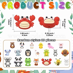 20Pcs 20 Styles Silicone Beads&nbsp;SIL-YW0002-23
