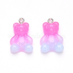 Gradient Color Opaque Resin Pendants&nbsp;RESI-R433-01