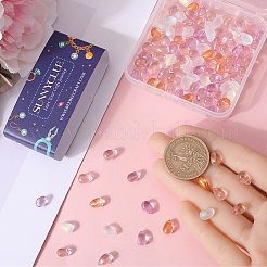 150Pcs 5 Colors Transparent Spray Painted Glass Charms&nbsp;GLAA-SC0001-93