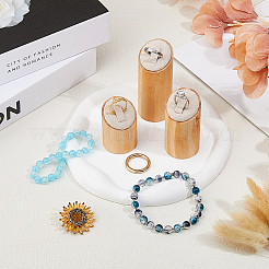 3Pcs 3 Sizes Wood Jewelry Finger Ring Displays Stands&nbsp;RDIS-WH0011-36A-02