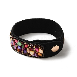 Faux Suede Snap Cord Bracelet&nbsp;LS-BJEW-F428-05