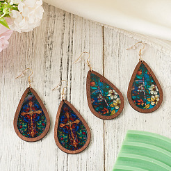 2 Pairs 2 Styles Acrylic Dangle Earrings&nbsp;EJEW-TA0001-52