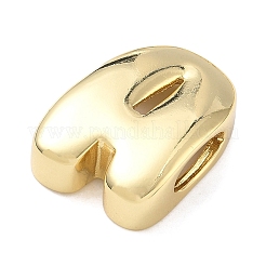 Brass Initial Beads&nbsp;KK-B167-27G-01A