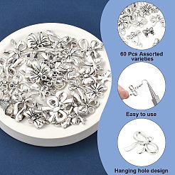 60Pcs 10 Styles Alloy Pendants&nbsp;FIND-YW0006-44