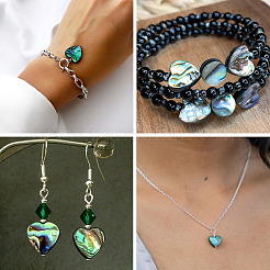 12Pcs 2 Styles Natural Abalone Shell/Paua Shell Beads&nbsp;SHEL-TA0001-41