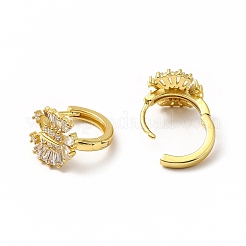 Rack Plating Brass Micro Pave Cubic Zirconia Leverback Earrings&nbsp;EJEW-H093-05G