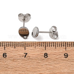 Non-Tarnish 304 Stainless Steel Stud Earring Findings&nbsp;X-STAS-R063-38