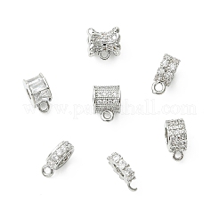 7Pcs 7 Styles Brass Micro Pave Cubic Zirconia Tube Bails&nbsp;KK-CJ0004-47P