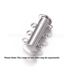 3-strands Brass Magnetic Slide Lock Clasps&nbsp;E214