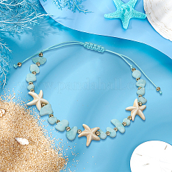 6Pcs 2 Colors Natural Gemstone Braided Bead Bracelets&nbsp;BJEW-GO0001-03