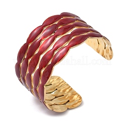 Oval 304 Stainless Steel Cuff Bangles&nbsp;BJEW-F525-03D-G