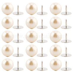 20Pcs ABS Plastic Pearl No Sewing Buttons&nbsp;BUTT-CY0001-22C