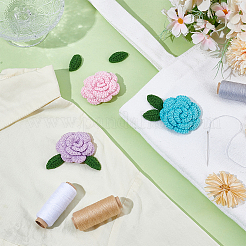9Pcs Handmade Crochet Cotton Ornament Accessories&nbsp;DIY-PH0033-39A