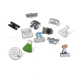 12pcs 12 style Mathematical Formula Enamel Pin&nbsp;JEWB-CD0001-03