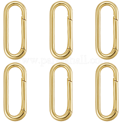 6Pcs Brass Spring Gate Rings&nbsp;KK-SC0006-35