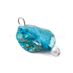 Bohemian Natural Freshwater Shell Dyed Pendants&nbsp;PALLOY-JF04156
