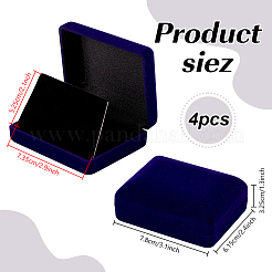 Plastic Cover with Velvet Brooch Packing Boxes&nbsp;VBOX-WH0012-05A