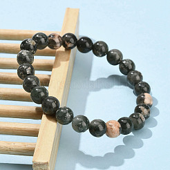 Natural Rutilated Quartz Beads Stretch Bracelets&nbsp;BJEW-F523-01
