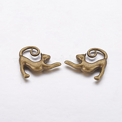Tibetan Style Alloy Kitten Pendants&nbsp;X-TIBEP-A22092-AB-FF