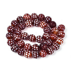 Tibetan Style Natural Agate dZi Beads Strands&nbsp;G-T144-36A-01