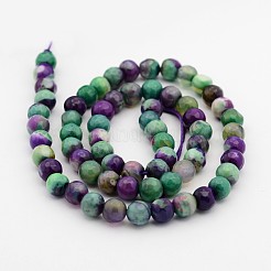Natural Agate Round Bead Strands&nbsp;G-I136-6mm-12