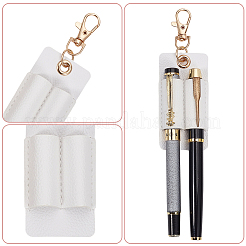 4Pcs Rectangle PU Leather Pendant Decorations&nbsp;HJEW-GF0001-78B