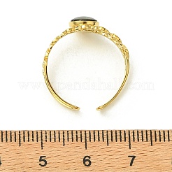 304 Stainless Steel & Natural Abalone Shell/Paua Shell Cuff Open Rings&nbsp;RJEW-JR01107