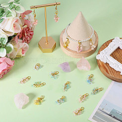 36Pcs 12 Styles Acrylic Flower Pendant Decorations&nbsp;HJEW-CA00069