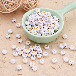500Pcs 5 Style Plating Acrylic Beads&nbsp;PACR-BY0001-01