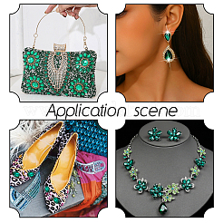 110Pcs Pointed Back Glass Rhinestone Cabochons&nbsp;RGLA-HY0001-05B
